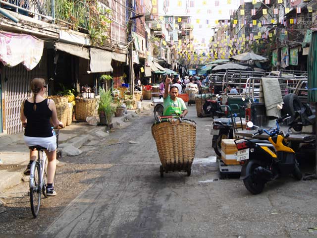 Fietstocht door Bangkok, Thailand